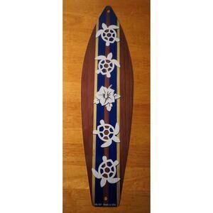 Sea Turtle Surfboard Sign Rustic Tiki Hut Rustic Beach Bar Coastal Home Decor
